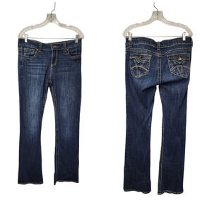 Rock & Republic Jeans Women's 16M Blue Studded BERLIN Boot Cut Denim Jeans